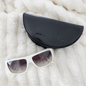 Marc by Marc Jacobs White Sunglasses with Black Case